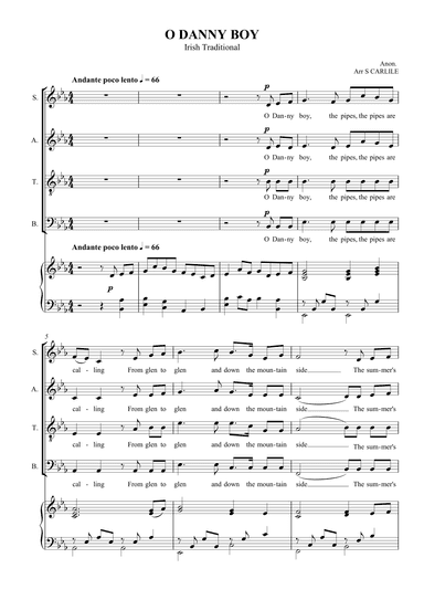 O Danny Boy (arr. SCMusic)