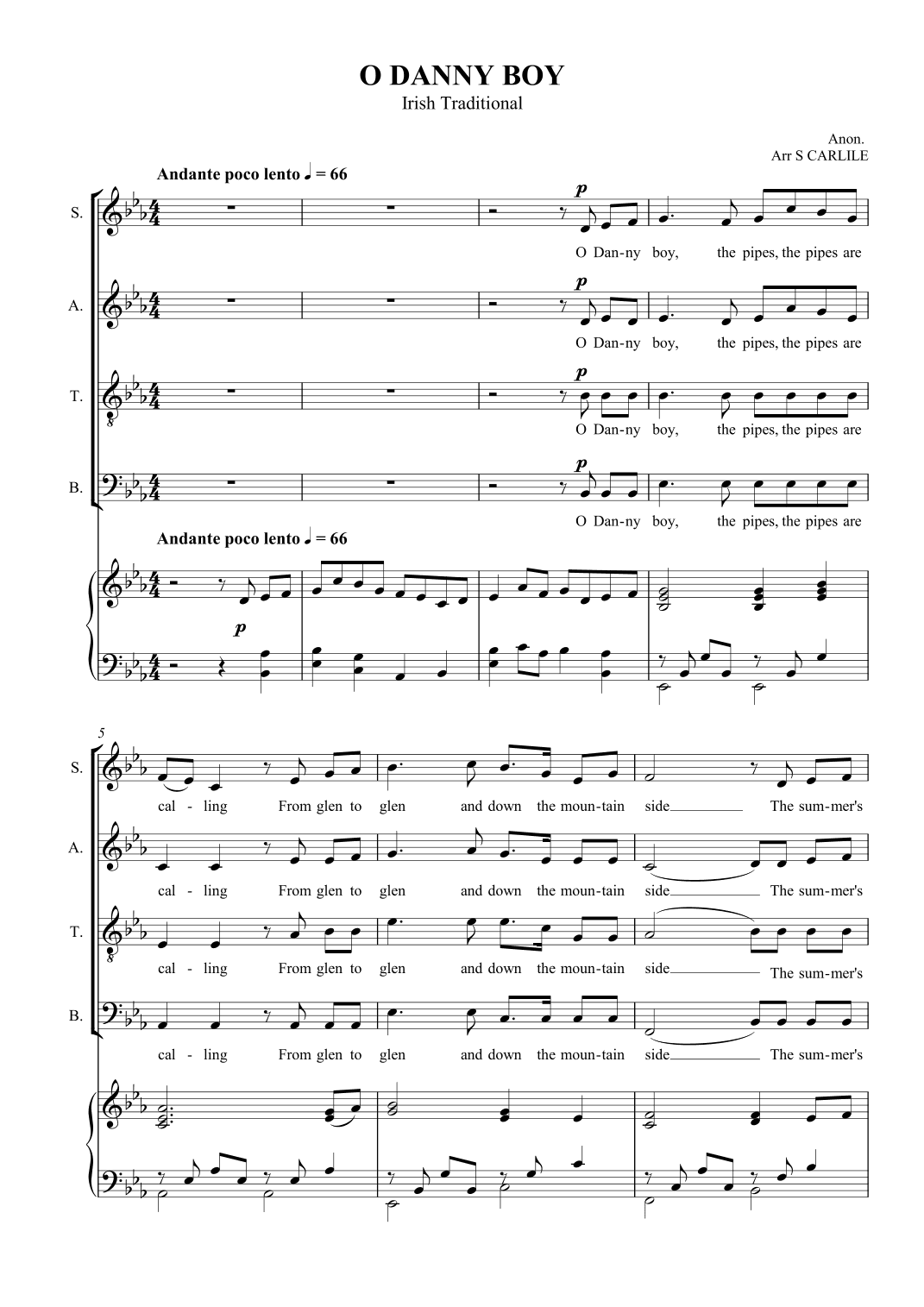 O Danny Boy (arr. SCMusic)