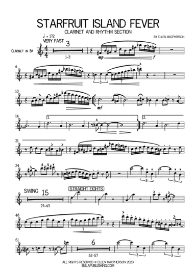 STARFRUIT ISLAND FEVER - Clarinet and Rhythm Section