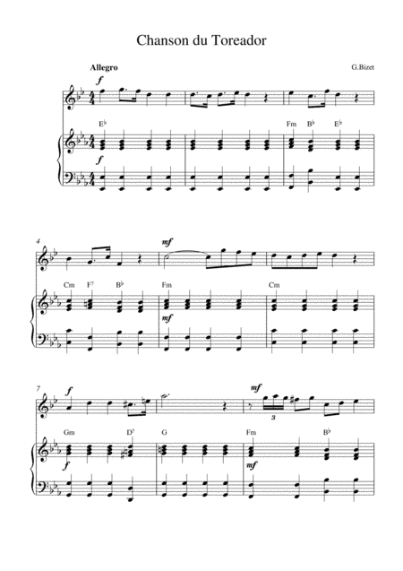 Chanson du Toreador (from Carmen) (arr. Kaiserin Rebecca)