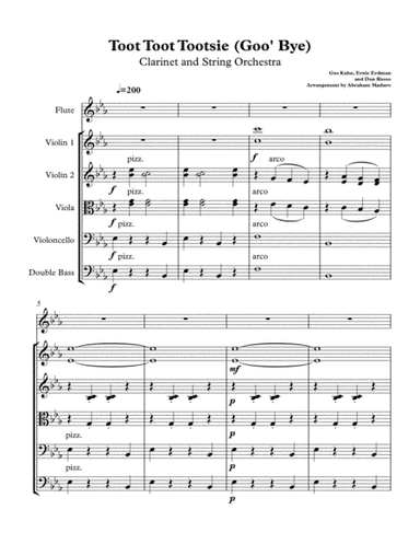 Toot Toot Tootsie Goo' Bye Flute and String Orchestra (arr. Abraham Maduro)
