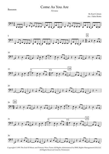 Come As You Are (arr. Fabio Britto)