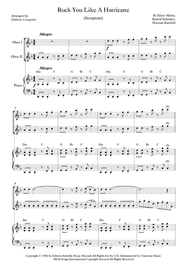 Rock You Like A Hurricane (arr. Gildson Cerqueira)