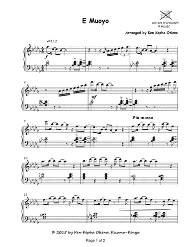 E Muoyo (arr. Kenneth Kepha Otieno)