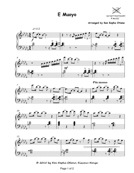 E Muoyo (arr. Kenneth Kepha Otieno)