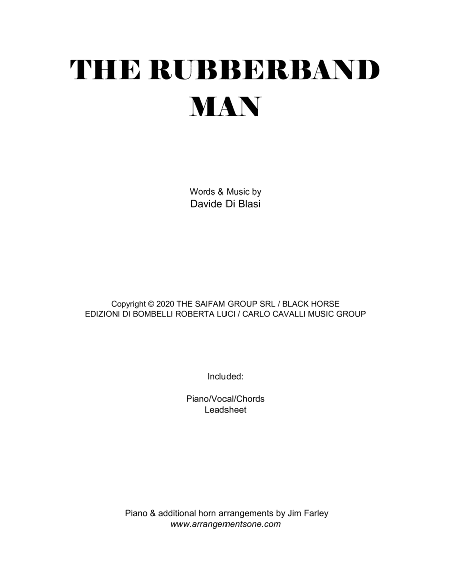 The Rubberband Man (arr. Jim Farley www.arrangementsone.com)