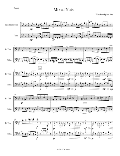 Mixed Nuts for bass trombone and tuba duet (arr. Tim Olt)