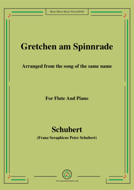 Schubert-Gretchen am Spinnrade,for Flute and Piano (arr. MSM)