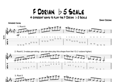 F Dorian b5 Scale (4 Ways to Play)