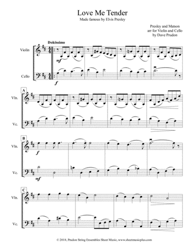 Love Me Tender (arr. Dave Prudon)