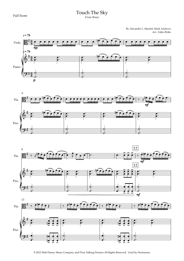 Touch The Sky (arr. Fabio Britto)