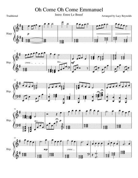Oh Come Oh Come Emmanuel (arr. Lacy Reynolds)