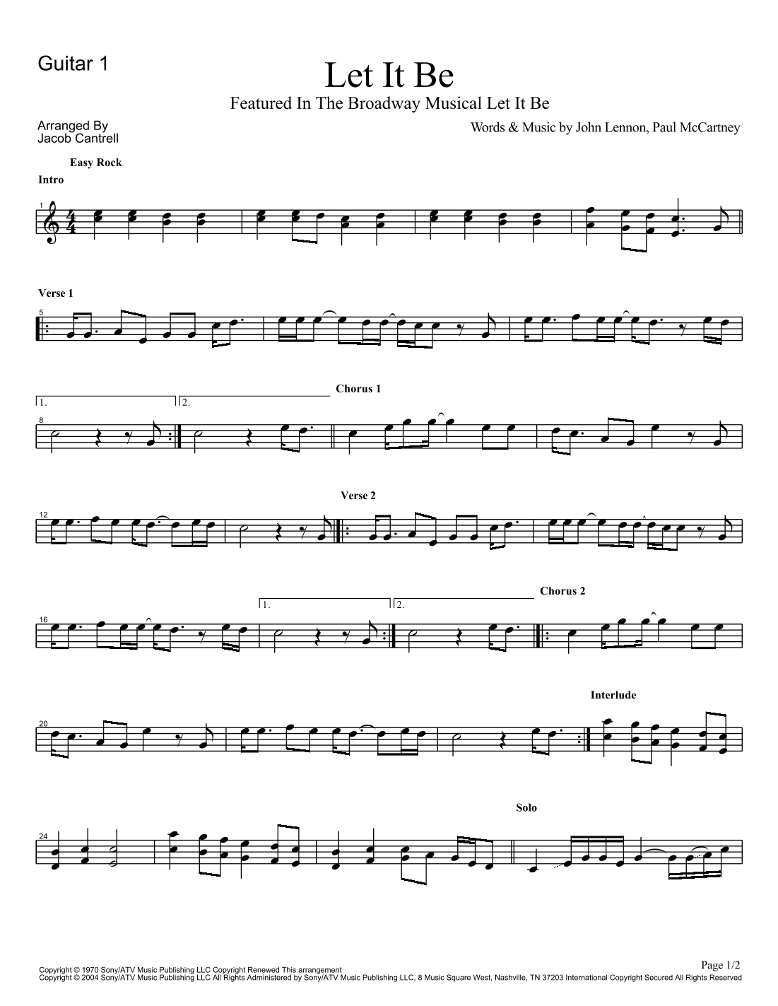 Let It Be (arr. Jake Cantrell)