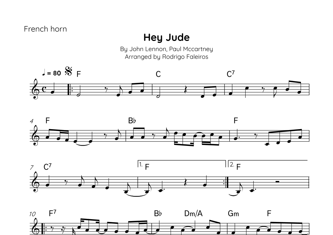 Hey Jude (arr. Rodrigo Faleiros)