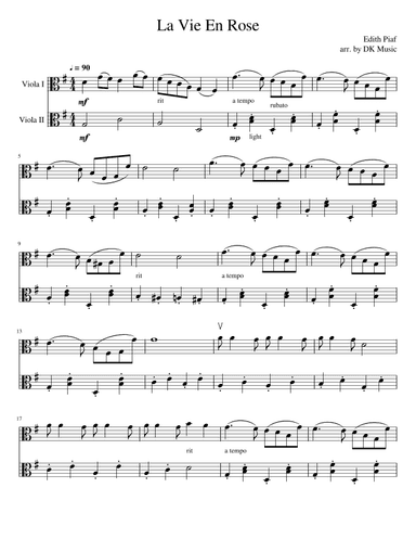 La Vie En Rose (arr. DK Music)