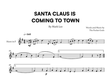 Santa Claus Is Coming To Town (arr. Cadenza Editions)