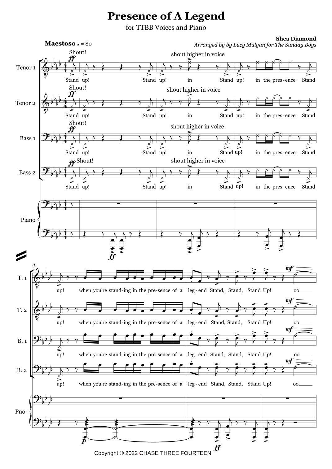 Presence Of A Legend (arr. Lucy Mulgan)