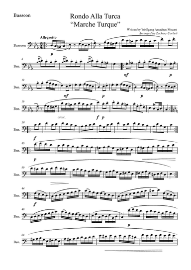Rondo Alla Turca (Turkish March) (arr. Zachary Corbett)