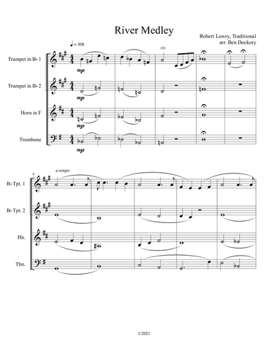 River Medley for Brass Quartet (arr. Ben Dockery)