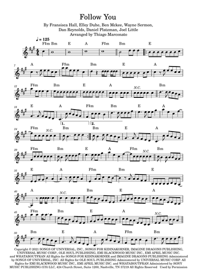 Follow You (arr. Thiago Marconato)
