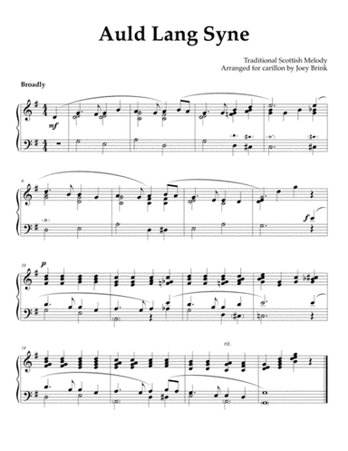 Auld Lang Syne, for carillon (arr. Joey Brink)