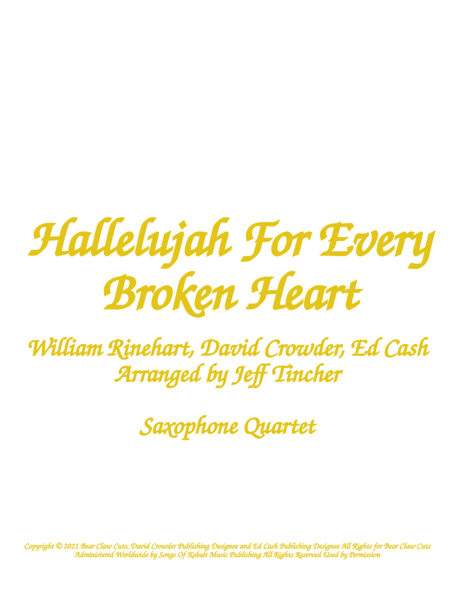 Hallelujah For Every Broken Heart (arr. Jeff Tincher)
