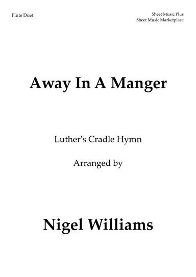 Away In A Manger, for Flute Duet (arr. Nigel Williams)