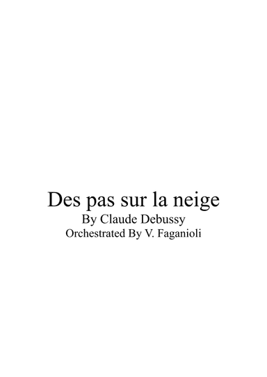 Des pas sur la neige (arr. Valdeci Faganioli)