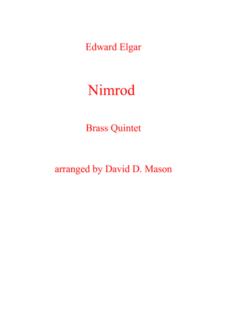 Nimrod from The Enigma Variations (arr. David D. Mason)