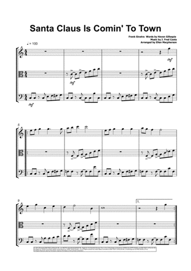 Santa Claus Is Comin' To Town (arr. Ellen Macpherson)