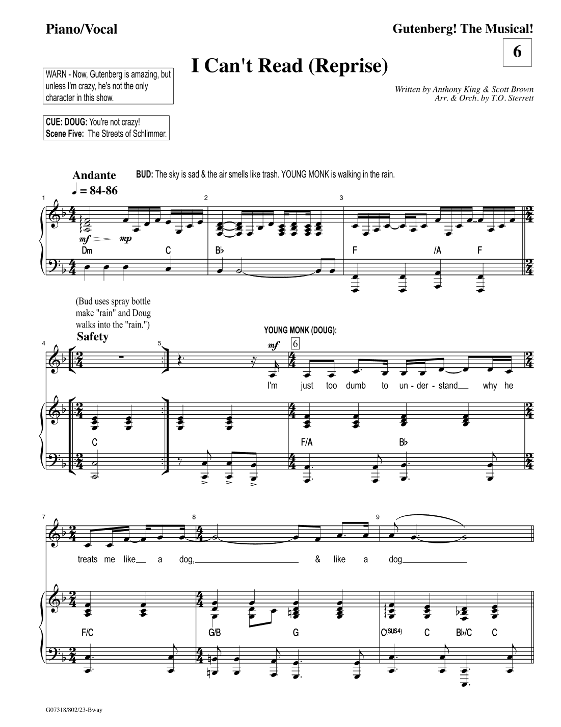 06 I Can't Read Rep 2020 Full Score