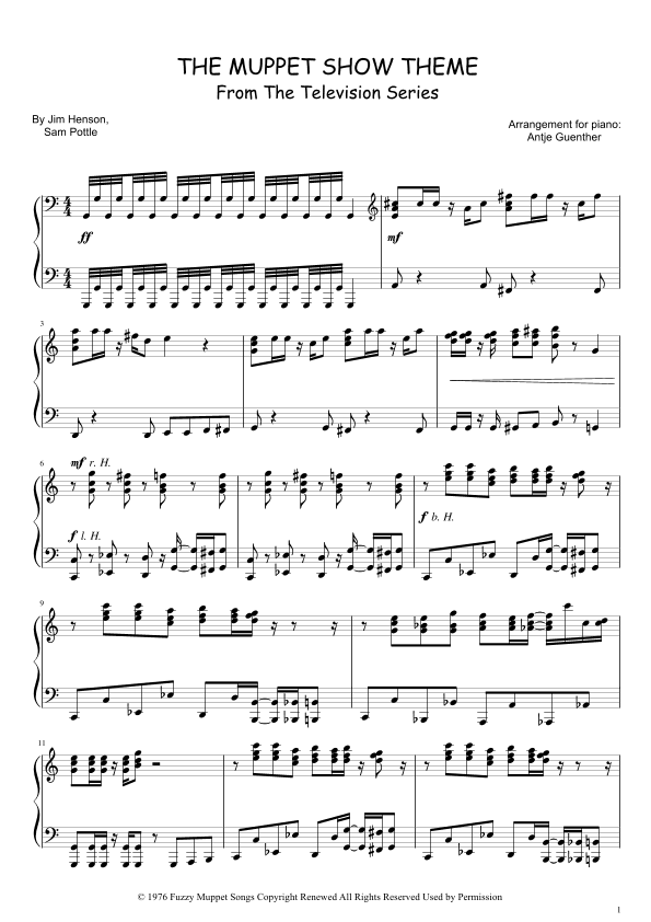The Muppet Show Theme (arr. Antje Günther)