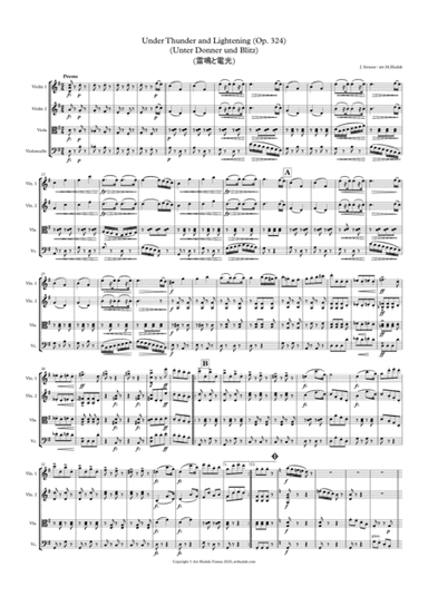 Under Thunder and Lightening (Op. 324) (Unter Donner und Blitz) (雷鳴と電光) (arr. Michal Hudak)