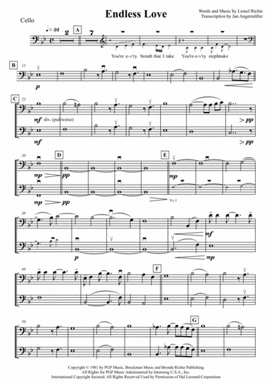 Endless Love (arr. Jan Angermüller)