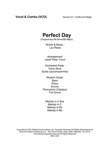 Perfect Day (arr. Josef Peter Traun)