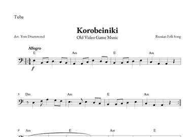Korobeiniki (arr. Tom Drummond)