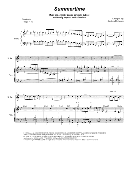 Summertime (arr. Stephen DeCesare)