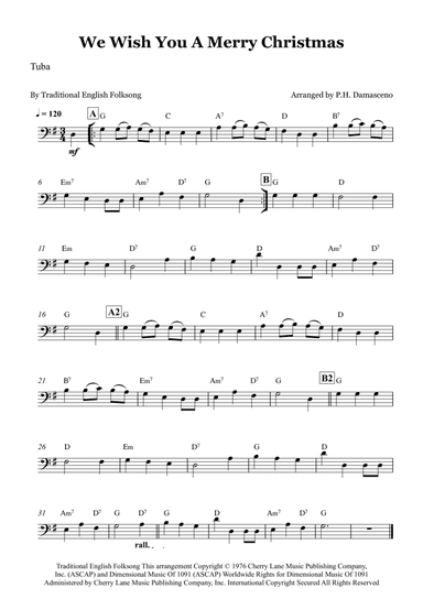 We Wish You A Merry Christmas (arr. P.H. Damasceno)