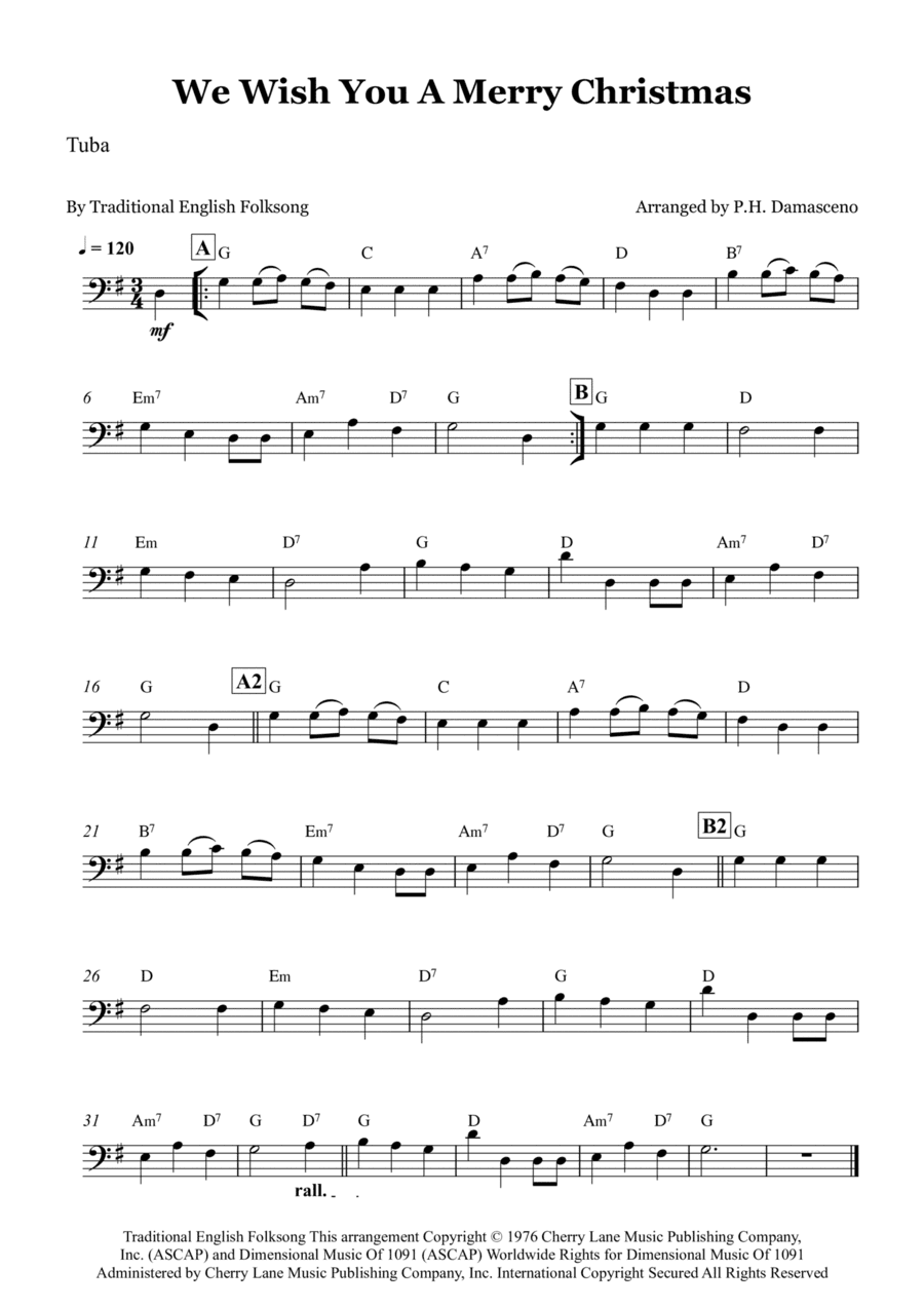 We Wish You A Merry Christmas (arr. P.H. Damasceno)