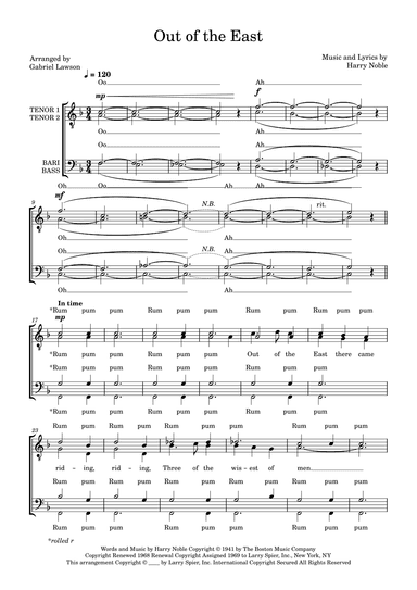 Out Of The East (arr. Gabriel Lawson)