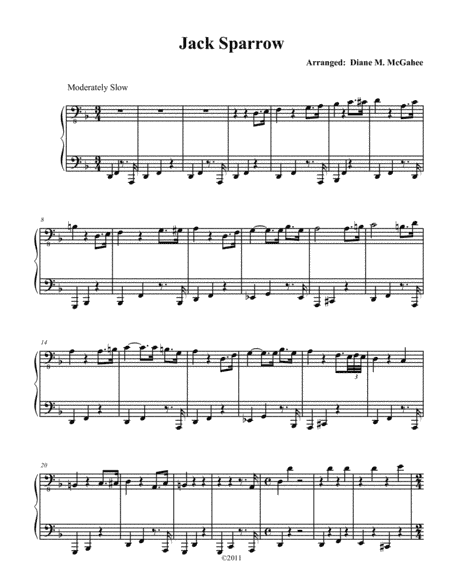 Jack Sparrow (arr. Diane M. McGahee)