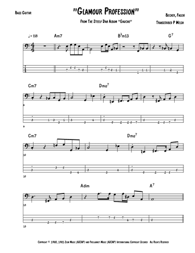 Glamour Profession (arr. Accubass)