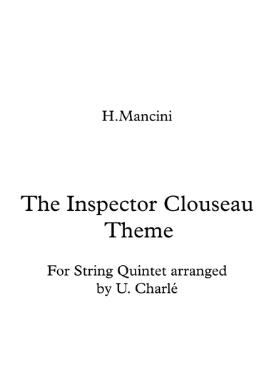 The Inspector Clouseau Theme (arr. Ulrich Charlé)