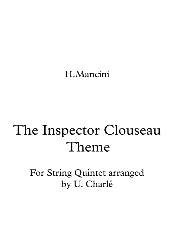 The Inspector Clouseau Theme (arr. Ulrich Charlé)