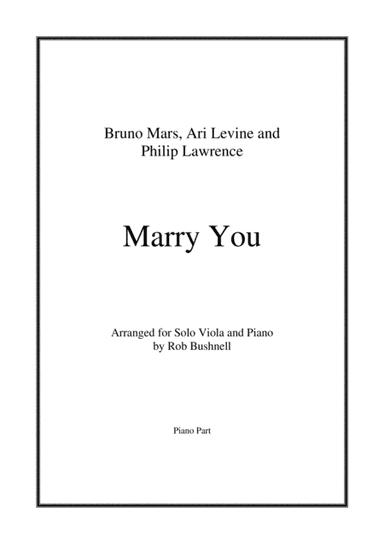 Marry You (arr. Rob Bushnell)