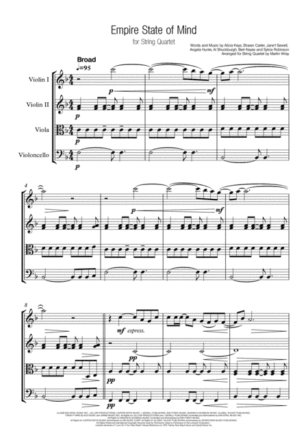 Empire State Of Mind (Part II) Broken Down (arr. Martin Wray)