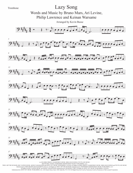 The Lazy Song (arr. Kevin Busse)