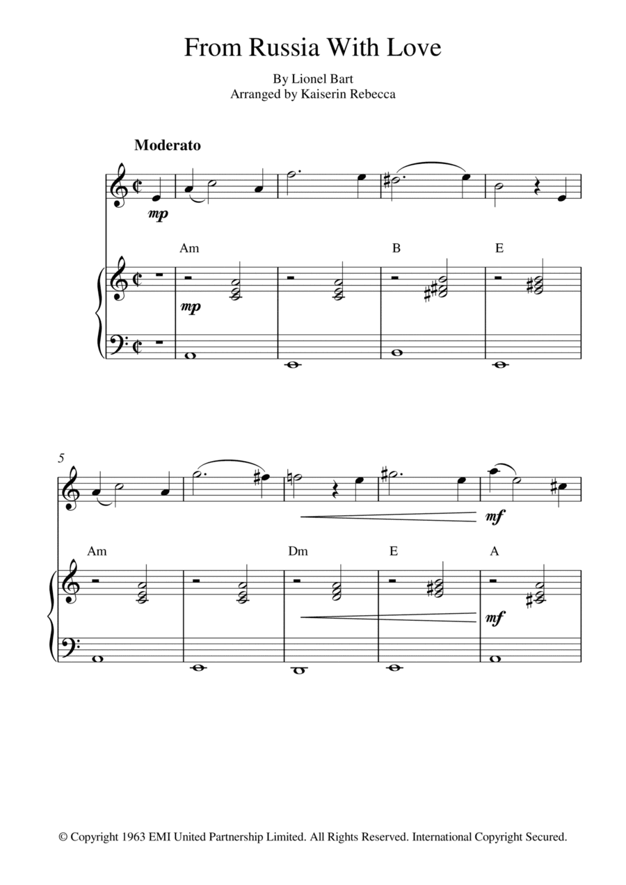 From Russia With Love (arr. Kaiserin Rebecca)