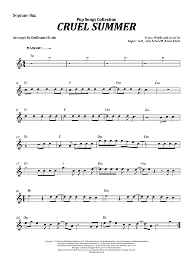 Cruel Summer (arr. Guillaume Martin)