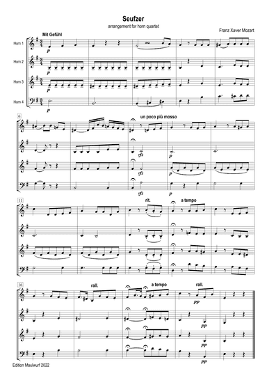 Seufzer (arr. Edition Maulwurf)